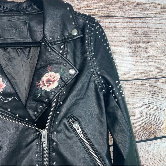 Blank NYC Faux Leather Rose Studded Jacket - Picture 8 of 14